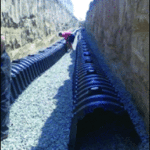 Укладка дренажных  тоннелей Graf канализация строительство (увеличить)